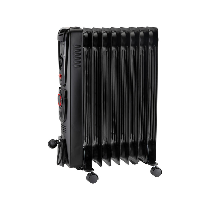 Arlec 2000W Black 9 Fin Oil Heater With 24Hr Timer