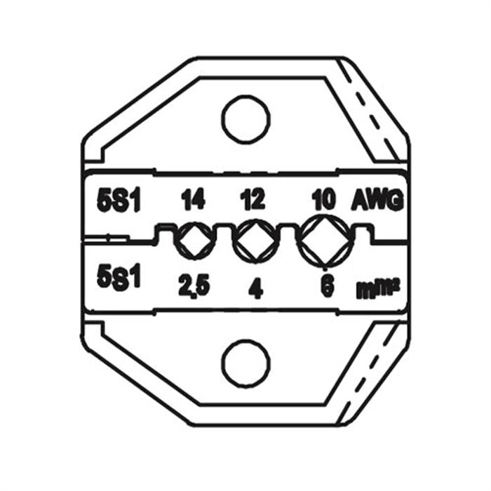 Die Set For MC 3 Solar Connector (Multi-Contact) & 2.5/4.0/6.0 mm2 (AWG 14/12/10) Solar Cable