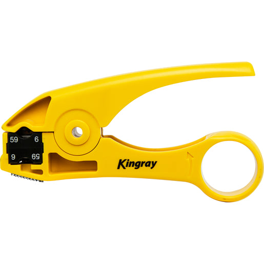 Kingray Coax Cable Stripping Tool for RG59 and RG6 with dual sided blades - Foxtel Approval F31118