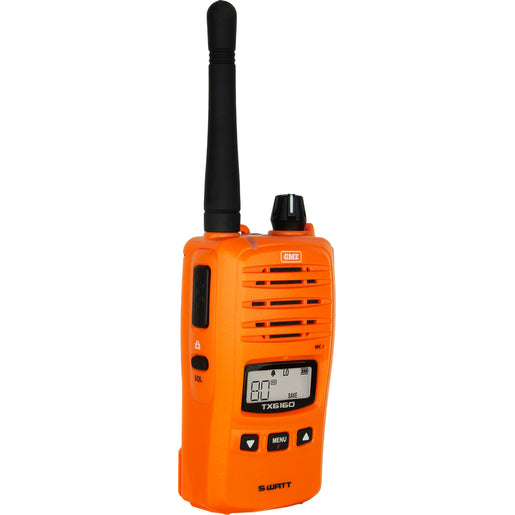 GME 5/1 Watt IP67 UHF CB Handheld Radio - Blaze Orange TX6160XO