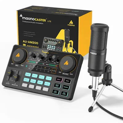 Maonocaster All in One Podcast Production Studio with Microphone