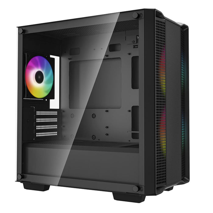 DeepCool CC360 ARGB Micro-ATX Case 3x120mm Pre-Installed ARGB Fans ,Tempered Glass Panel, Front USB3.0Ã—1ã€USB2.0Ã—1ã€AudioÃ—1