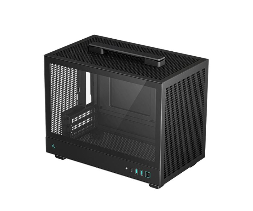 DeepCool CH160 Ultra-Portable Mini-ITX Case, Mesh and Glass Panels,Full Sized Air Cooler Support, Carry handle 336Ã—200Ã—283.5mm