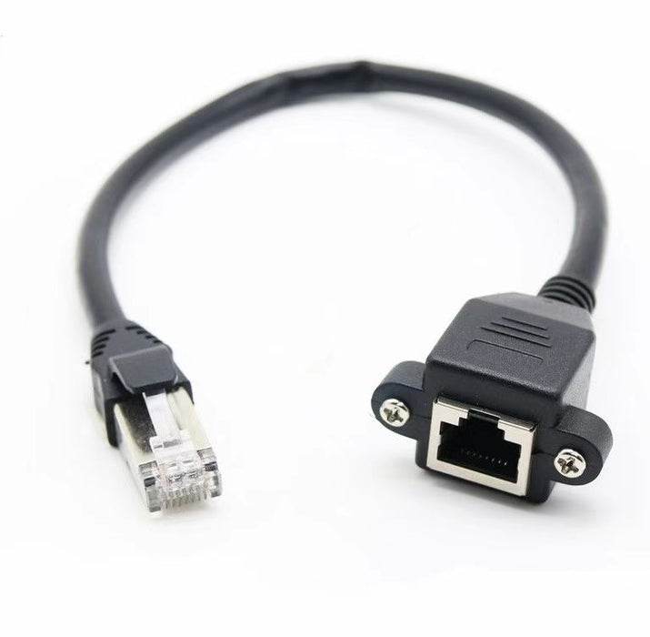 8Ware RJ45 Male to Female Cat5e Network/ Ethernet Cable 2m Black- Standard network extension cable