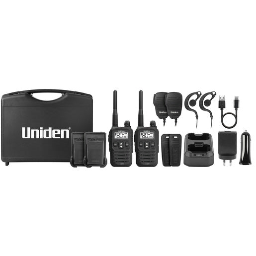 Uniden 2W UHF Hand Held Transciever + Accessories Pack UH825P