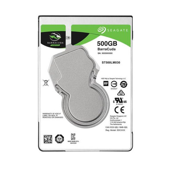 Seagate 500GB Barracuda 5400 RPM 128MB Cache SATA 6.0Gb/s 2.5' Laptop Internal Hard Drive ST500LM030 (LS)