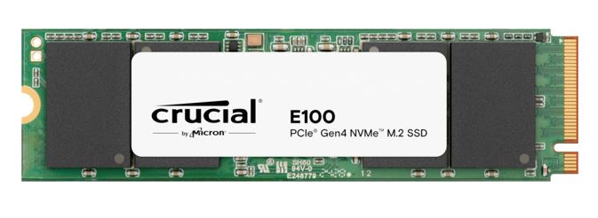 Crucial E100 480GB Gen4 NVMe SSD 4700/2500 MB/s R/W 100TBW 350K/460K IOPS 1.5M hrs MTTF M.2 PCIe4 3yrs <500GB