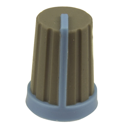 Knob Plastic Push On 18T Spline Gry/Blu