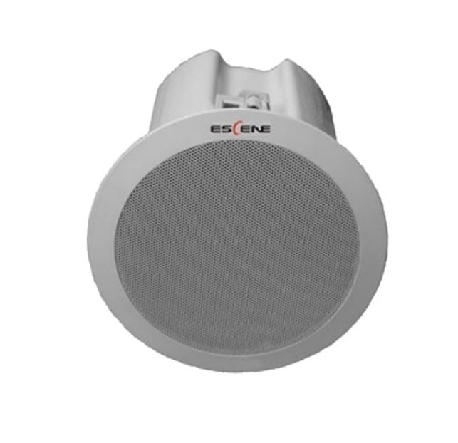 Escene PS760P SIP POE Ceiling Speaker, doubles as loud ringer (12Watts RMS and 100dB) and PA, Inbuilt Mic, Supports in-built annoucements