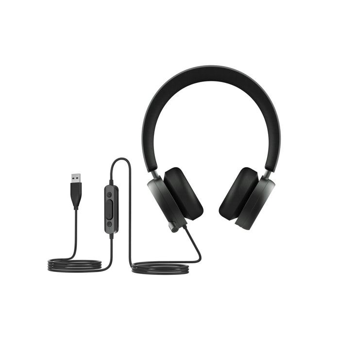 Fanvil LINKVIL DH50-U USB Headset, USB-A/C Connection Supported, Leatherette Ear Pads with Cusions, Volume Knob