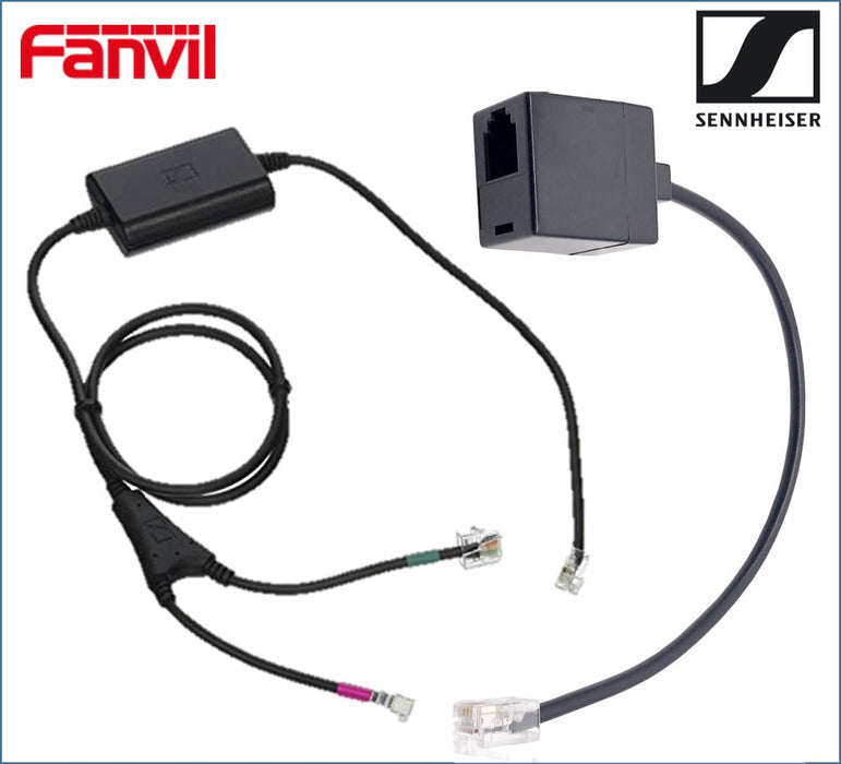 Fanvil / EPOS l Sennheiser Electronic Hook Switch (EHS) Adapter - Inc Fanvil T-03  RJ9 Connector Cable