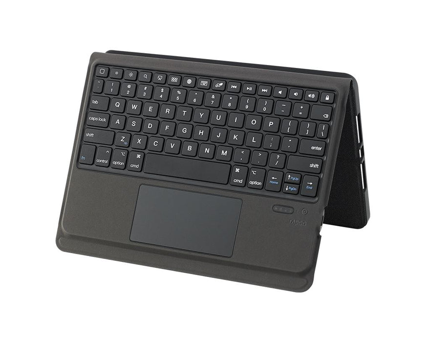 (LS) RAPOO XK300 Plus Bluetooth Keyboard for iPad Pro/Air/7 10.5' - Shortcut keys, Touch Gestures, Scissor switches, Multimedia keys, Rechargeable