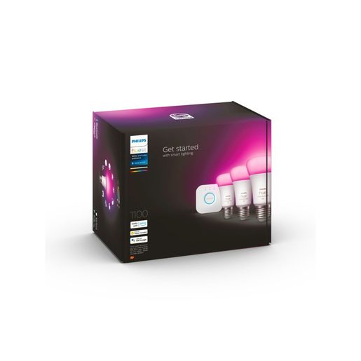 Philips Hue Dimmable A60 E27 Bulb 75W Starter Kit with Bluetooth White/Colour