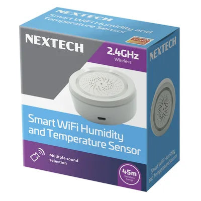 Smart Wi-Fi Temp and Humidity Sensor/Alarm - Smart Life Compatible