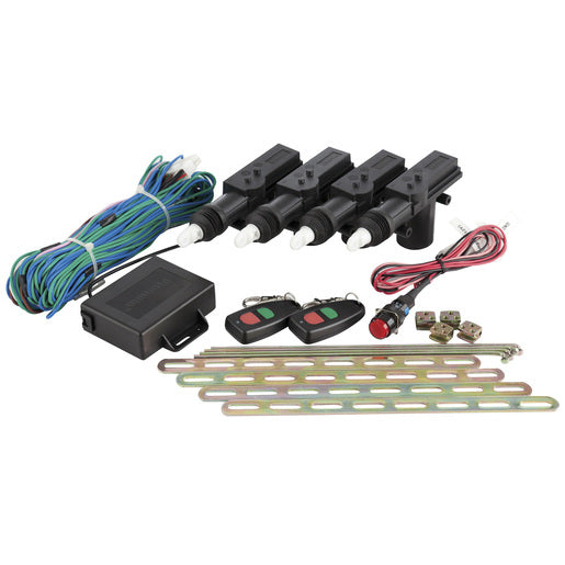 4 Door Remote Controlled Central Locking Kit with Kill Switch