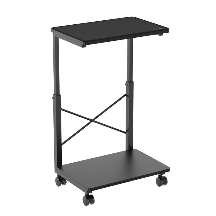 mbeatÂ® activiva Height Adjustable PC & Printer Storage Stand Black Adjustable Shelf Height: 55/60/65/79/75/80/85cm