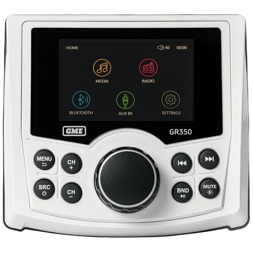 GME AM/FM Marine Stereo with Bluetooth, USB and Aux Input GR350BTW