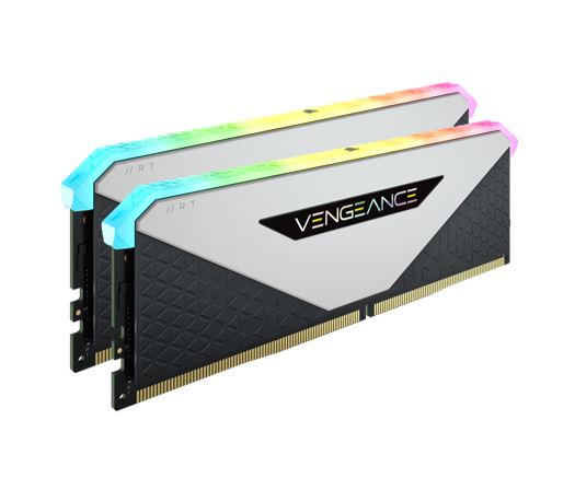 (LS) Corsair Vengeance RGB RT 16GB (2x8GB) DDR4 3200MHz C16 16-20-20-38 White Heatspreader Desktop Gaming Memory for AMD