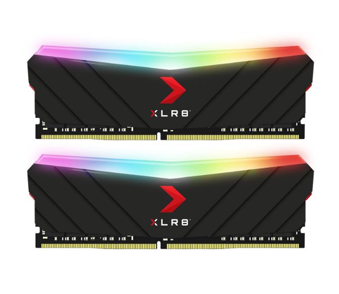 (LS) PNY XLR8 16GB (2x8GB) DDR4 UDIMM 4600Mhz RGB CL19 1.5V Black Heat Spreader Gaming Desktop PC Memory >3600MHz