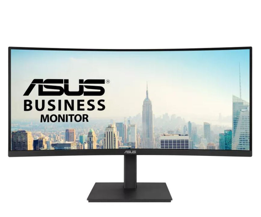 ASUS VA34VCPSN Docking Monitor â€“ 34 inch, 3440 x 1440, 1500R Curvature, Frameless, USB-C PD 65W, RJ45, USB hub, Low Blue Light, Flicker Free, Ergonomi