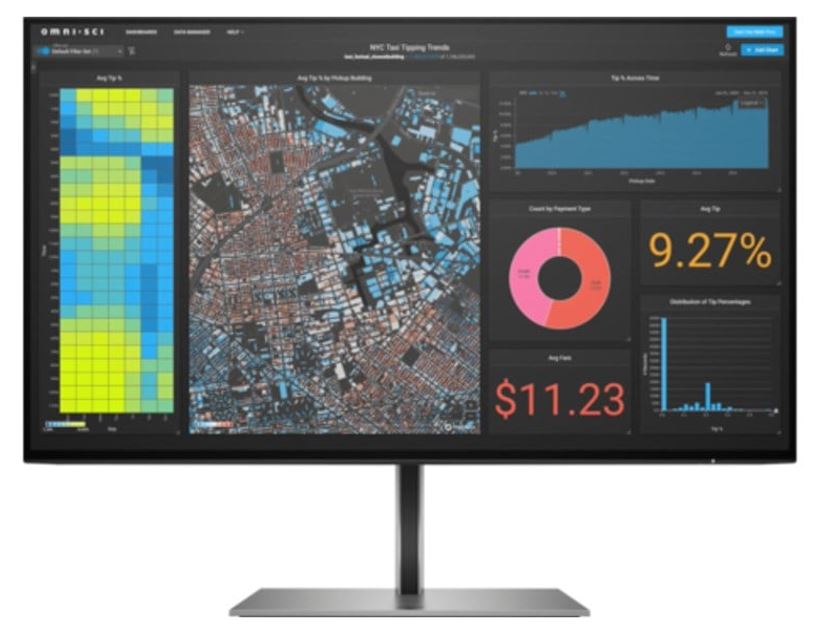 HP Z24F G3 23.8'/24' FHD IPS Monitor Anti-Glare 60Hz 1920x1080 16:9 5ms Height Adjust Tilt Swivel Pivot DP HDMI 4xUSB Hub VESA 3yrs wty