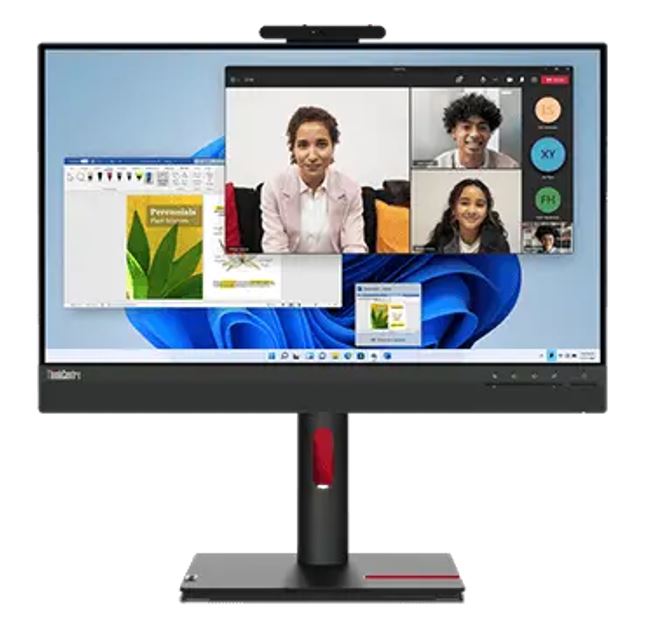 LENOVO ThinkCentre Tiny-in-One G5 24' 60Hz FHD 1920x1080 16:9 4ms Height Adjust Tilt Swivel Pivot HDMI DP IPS USB3.2 Anti-glare Webcam Mic