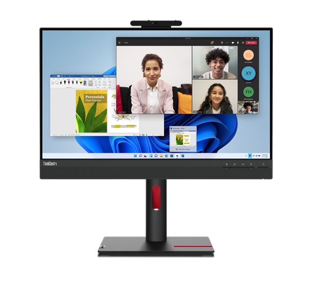 LENOVO ThinkCentre Tiny-in-One 23.8'/24' 60Hz FHD TOUCH 1920x1080 16:9 4ms Height Adjust Tilt Swivel Pivot HDMI DP IPS USB3.2 Anti-glare Webcam Mic