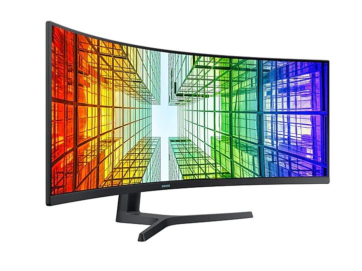 Samsung 49' Monitor Dual QHD 5K 5120x1440 QLED 32:9 1800R Curved Tilt Swivel Height Adjust 400 1xUSB-C DP 2xHDMI LAN HAS VESA EX-DEMO Only box damaged