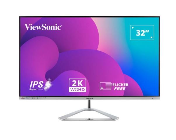 ViewSonic 32' 2K QHD Business Professional Ultra Thin Stylish, Elegant,, SuperClear IPS, lowe energy 36w, 3 year warranty 2024 Version