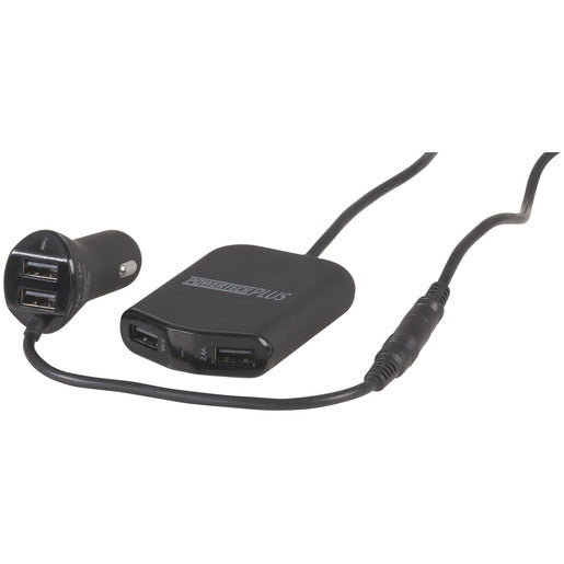 9.6A 4-Port USB Charger with Headrest Mount