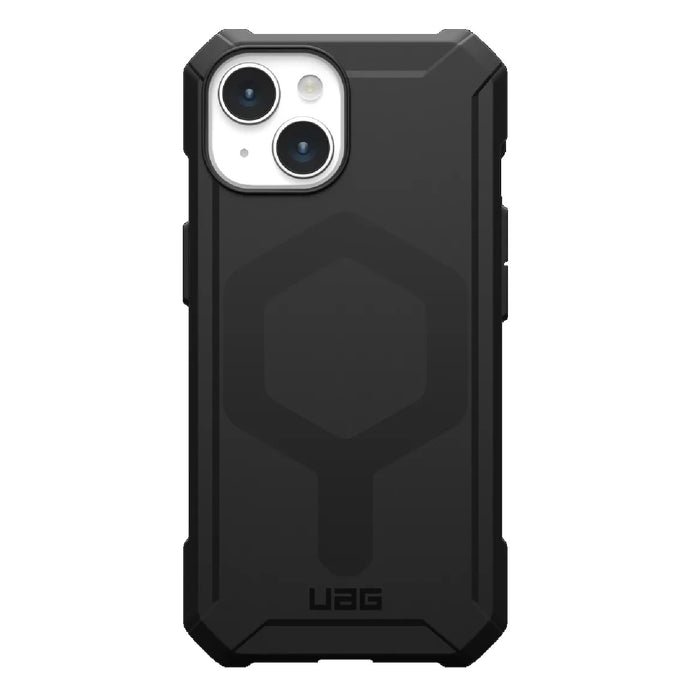 UAG Essential Armor MagSafe Apple iPhone 15 (6.1') Case - Black (114288114040), 15ft. Drop Protection(4.6M),Raised Screen Surround, Slim