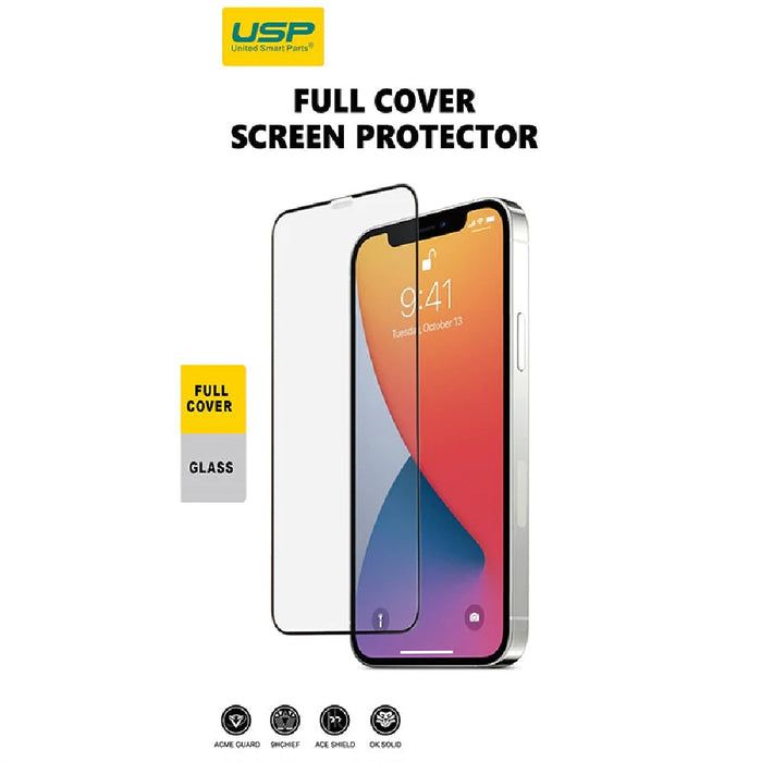 USP Apple iPhone 15 Pro Max (6.7') Tempered Glass Screen Protector : Full Coverage, 9H Hardness, Bubble-free, Anti-fingerprint, Original Touch Feel