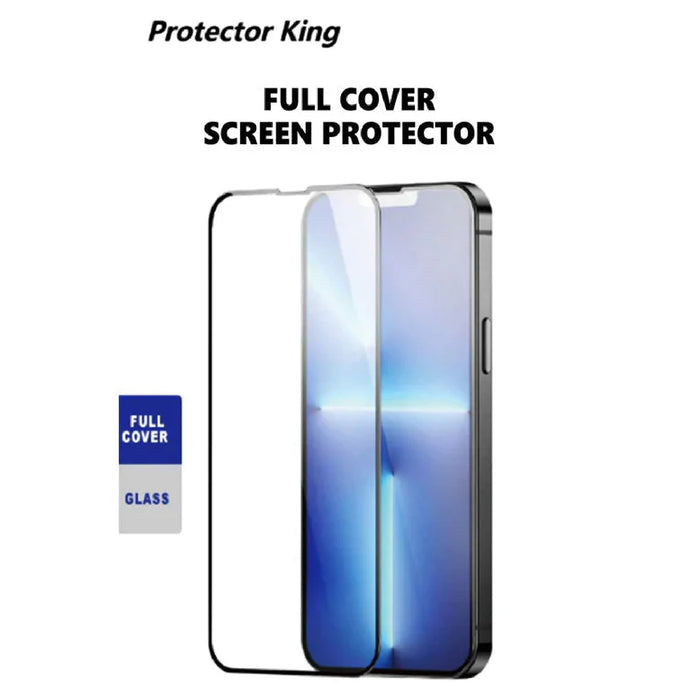 Protector King Apple iPhone 16 Pro (6.3') Tempered Glass Screen Protector : Full Coverage, 9H Surface Hardness, Bubble-Free,Anti-Fingerprint,Dust Free