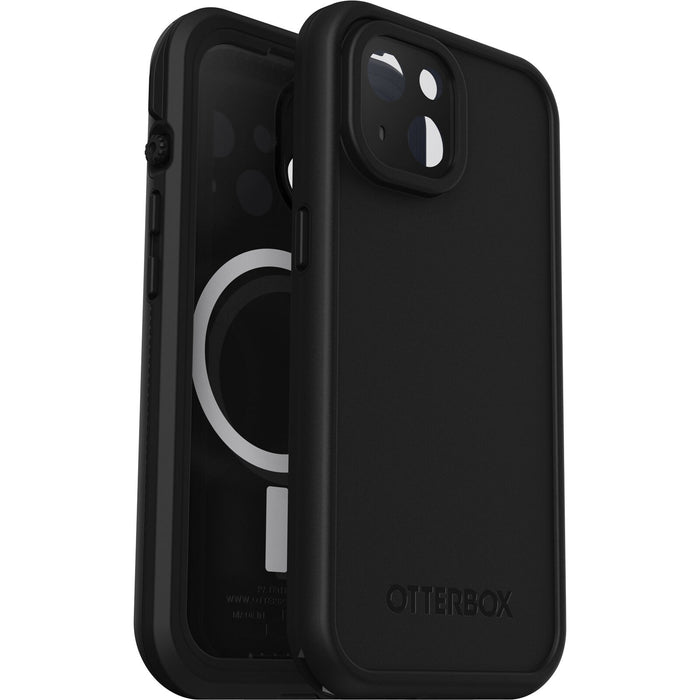 OtterBox FRE MagSafe Apple iPhone 15 (6.1') Case Black - (77-93438), DROP+ 5X Military Standard,2M WaterProof,Built-In Screen Protector