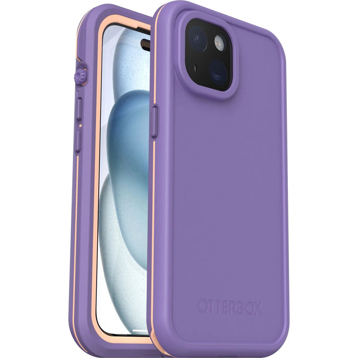 OtterBox Fre MagSafe Apple iPhone 15 (6.1') Case Rule of Plum (Purple) - (77-93440),DROP+ 5X Military Standard,2M WaterProof,Built-In Screen Protector