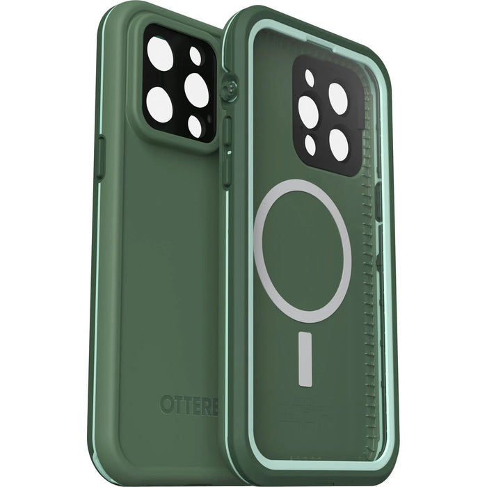 OtterBox FRE Magsafe Apple iPhone 14 Pro Max Case Green -(77-90176),DROP+ 5X Military Standard,2M WaterProof,Built-In Screen Protector,360Â° Protection