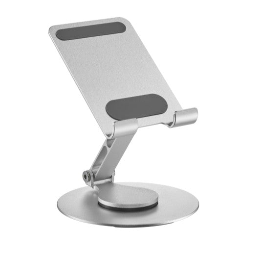 Brateck PHS06-6 FOLDING ALUMINUM PHONE & TABLET STAND WITH 360Â° ROTATION Fits smartphone and tablet â‰¤10â€œ - Silver