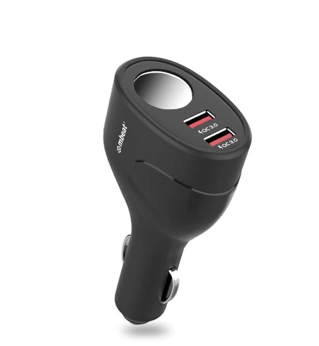 (LS) mbeatÂ®  Gorilla Power Dual Port QC3.0 Car Charger and Cigarette Lighter Extender