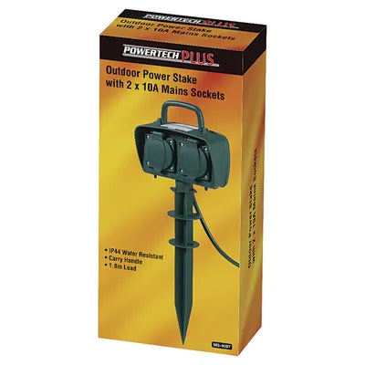 2 Outlet Power Garden Stake