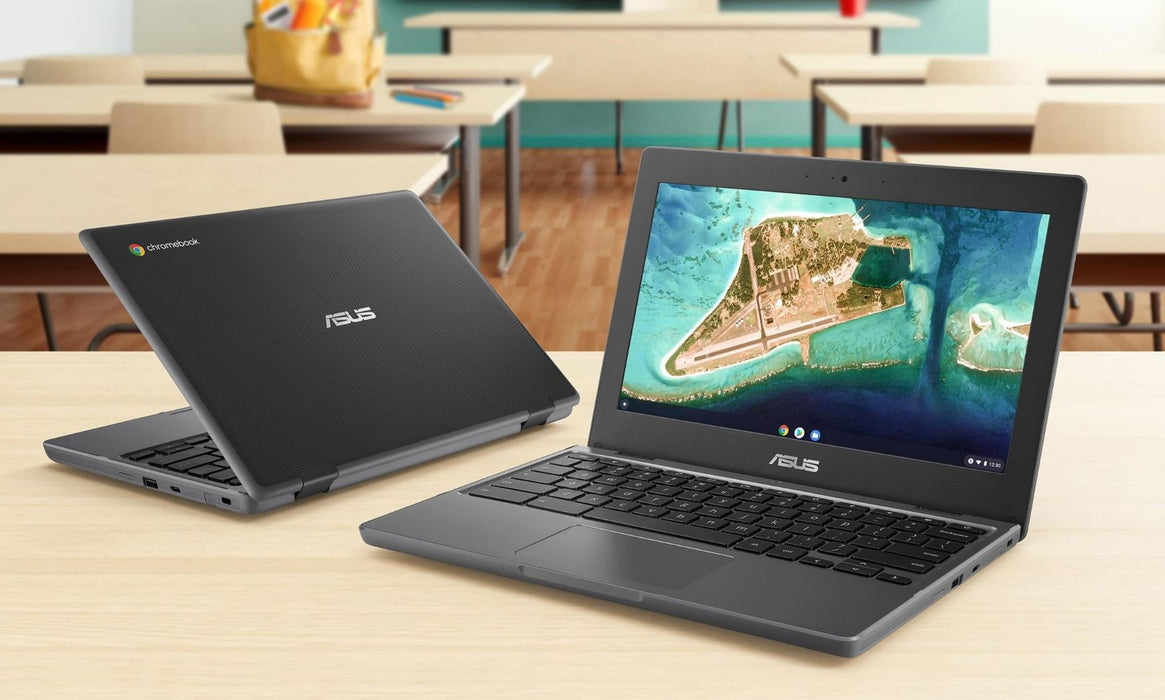 ASUS Chromebook 11.6' HD, N4500, 4, 32, Rugged, ZTE, Dark grey, 2xUSB-A, 2xUSB-C, ChromeOS, 1 Year Warranty. School, Uni, Office