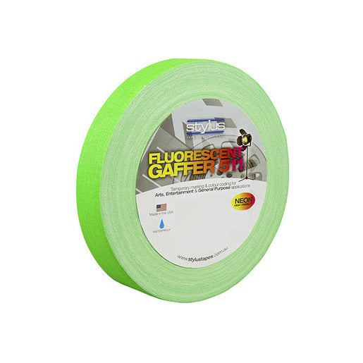 10m Fluoro Green Stylus Gaffer Tape