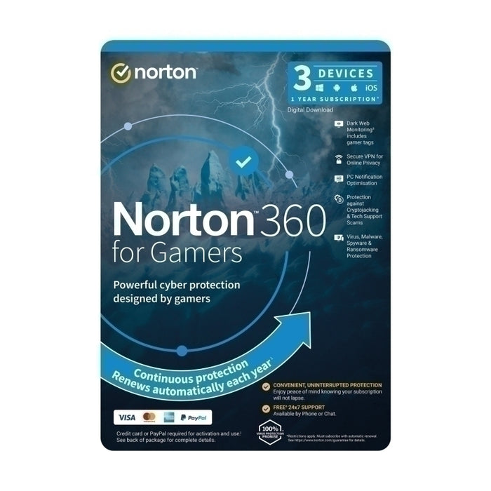 Norton 360 Gamer 1U 3D 1 Yr