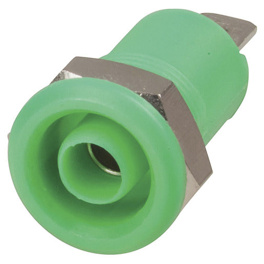 4mm Panel Mount Banana Socket Green