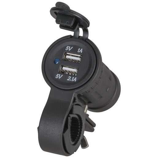 Motorcycle Dual USB Socket Mount