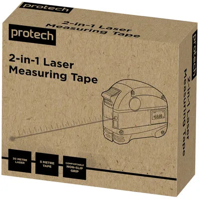 30m Laser Distance Meter with 5m Tape Measure