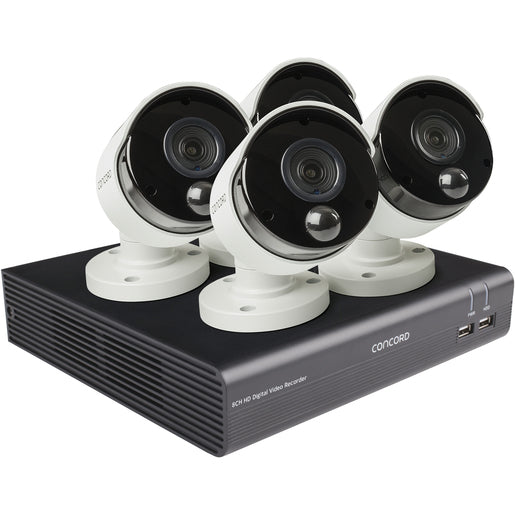 Concord 8 Channel AHD DVR Package - 4x1080p PIR Cameras v2