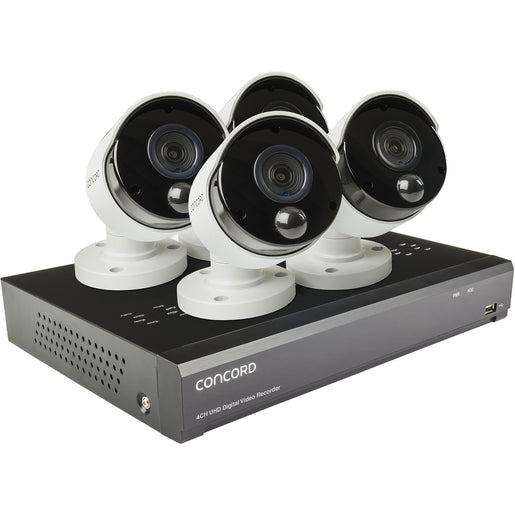 Concord 4 Channel 4K DVR Package - 4x4K PIR Cameras