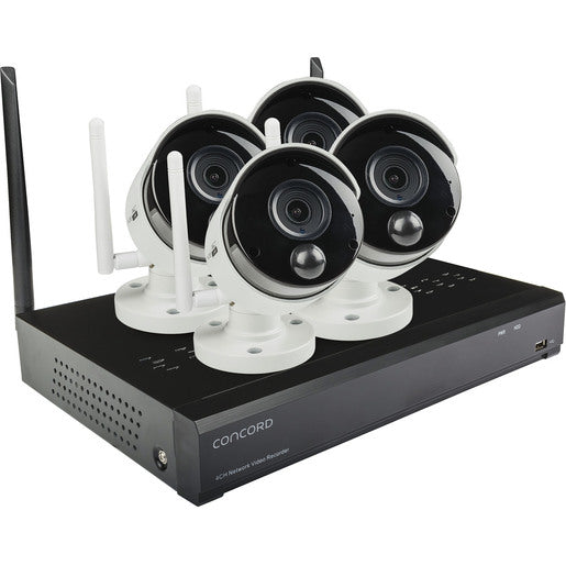 Concord 4 Channel Wireless NVR Package - 4x1080p Cameras