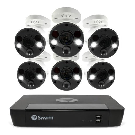 Swann NVR8-8580 4K /2TB/6x NHD-887MSFB 4K Spotlight Bullet Pro Series IP Digital still image video cameras SONVK-886806FB-AU