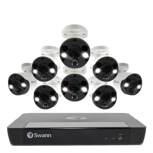 Swann NVR16-8580 4K/2TB/8x NHD-887MSFB 4K Spotlight Bullet Pro Series IP Digital still image video cameras SONVK-1686808FB-AU